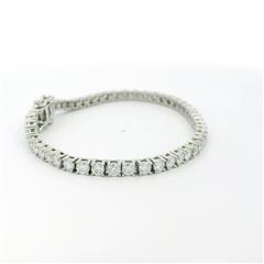 Sterling Silver Moissanite Tennis Bracelet - 6.5